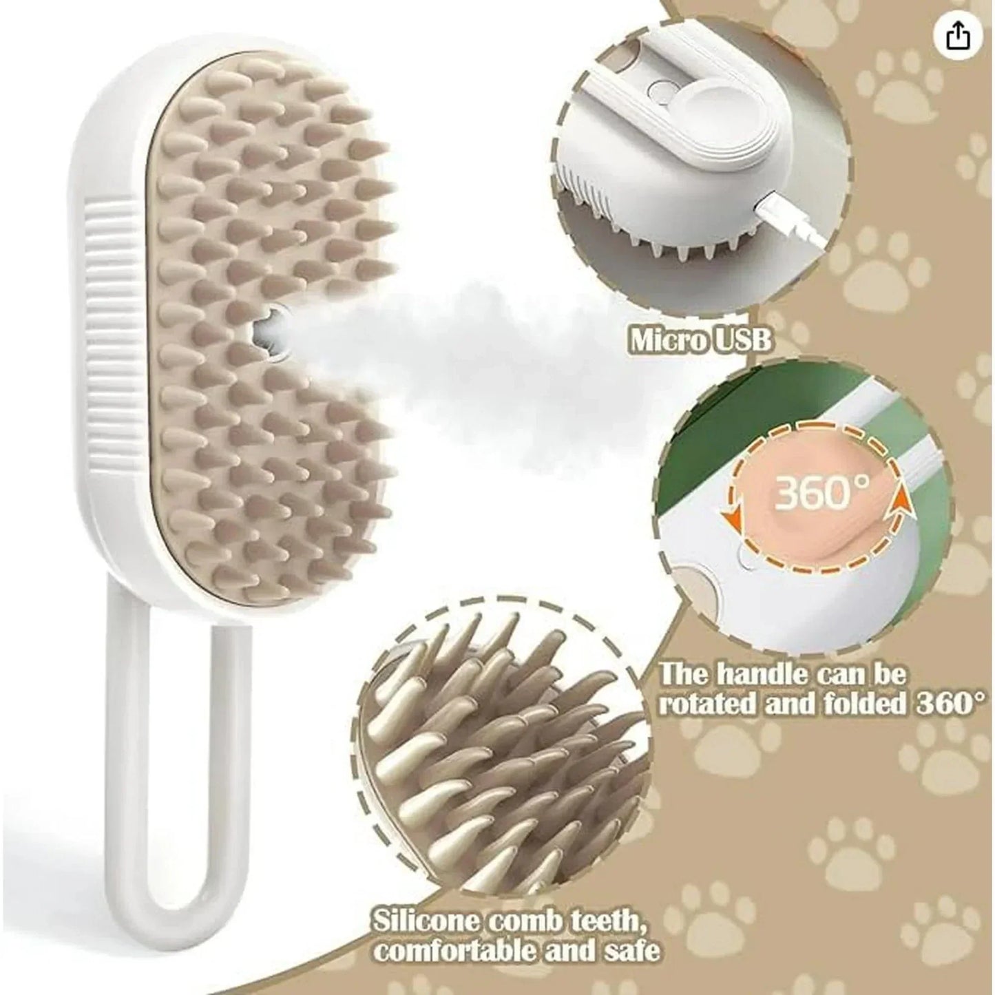 3 in 1 Pet Grooming Brush