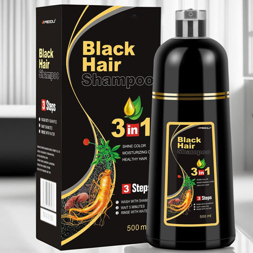 SilkPulse™ 3 in 1 Black Hair Dye Shampoo (Pack of 2)