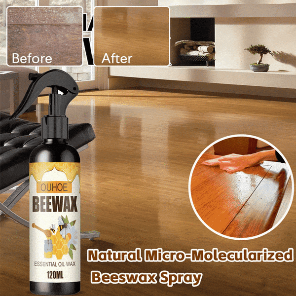 Natural Beeswax Wood Polish Spray (Pack of 2)