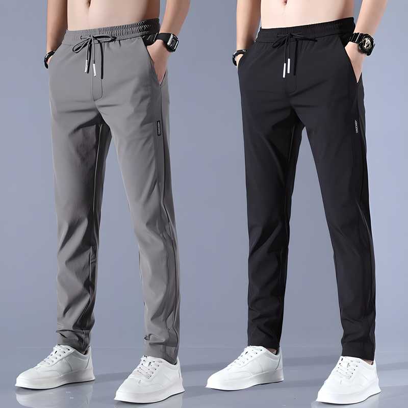SwiFit™ Elastic Men's Track Pants (Pack of 2)