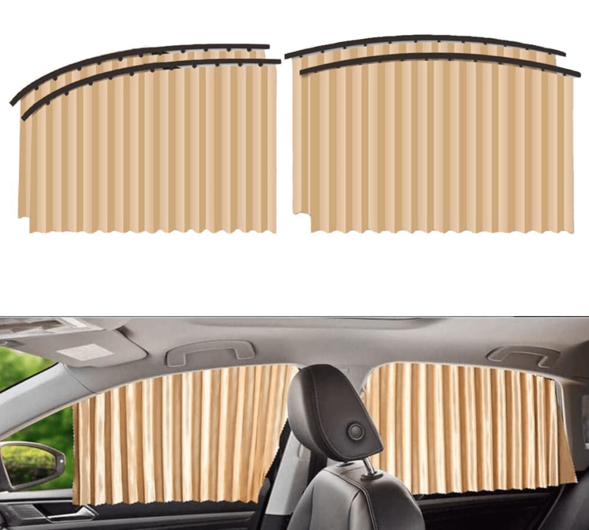 Travelexo™ Privacy Car Curtains (Pack of 4)
