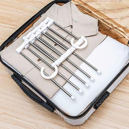 5-In-1 Foldable Stainless-Steel Hanger (Pack of 2)