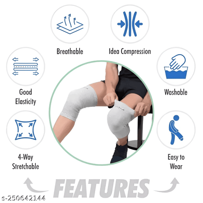 Bamboo Compression Knee Sleeves (Pack Of 2)