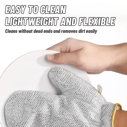 Bamboo Fiber Wire Dishwashing Gloves (Pack of 2)