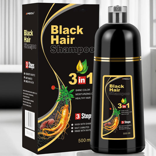 SilkPulse™ 3 in 1 Black Hair Dye Shampoo (Pack of 2)