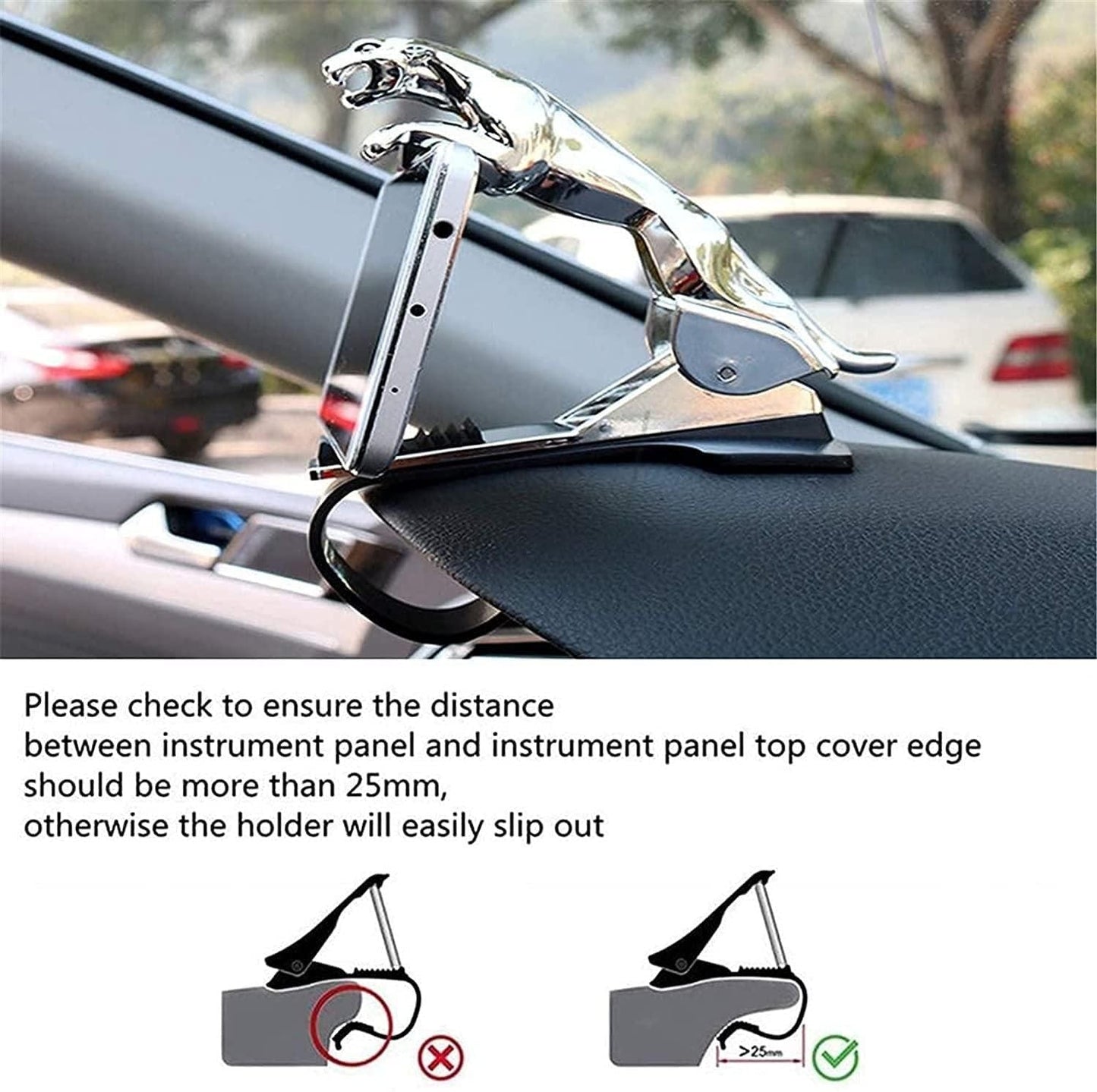 Jaguar Design Hud Car Mobile Phone Holder