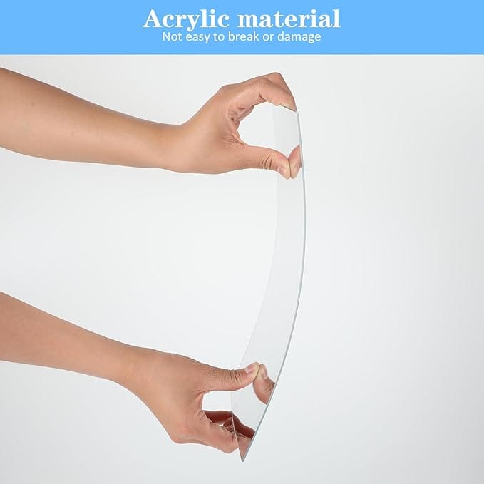 Mirror Sticker for Wall (Oval+Rectangular) - Pack of 2