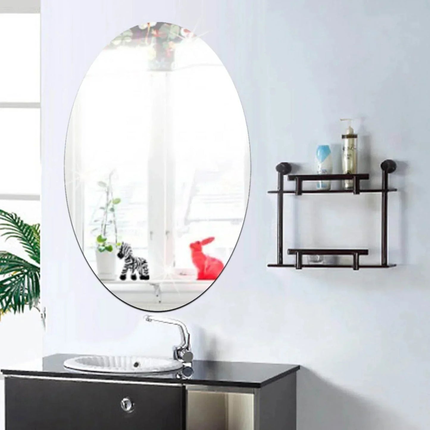 Mirrorzy™️ Unbreakable Mirror Sticker (Pack of 2)