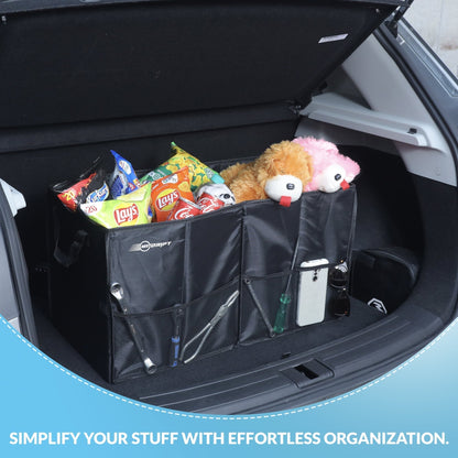 Cubent 'Trunk Master' - Multi-Compartment Car Organizer for Garage, Sedan, SUV, Minivan