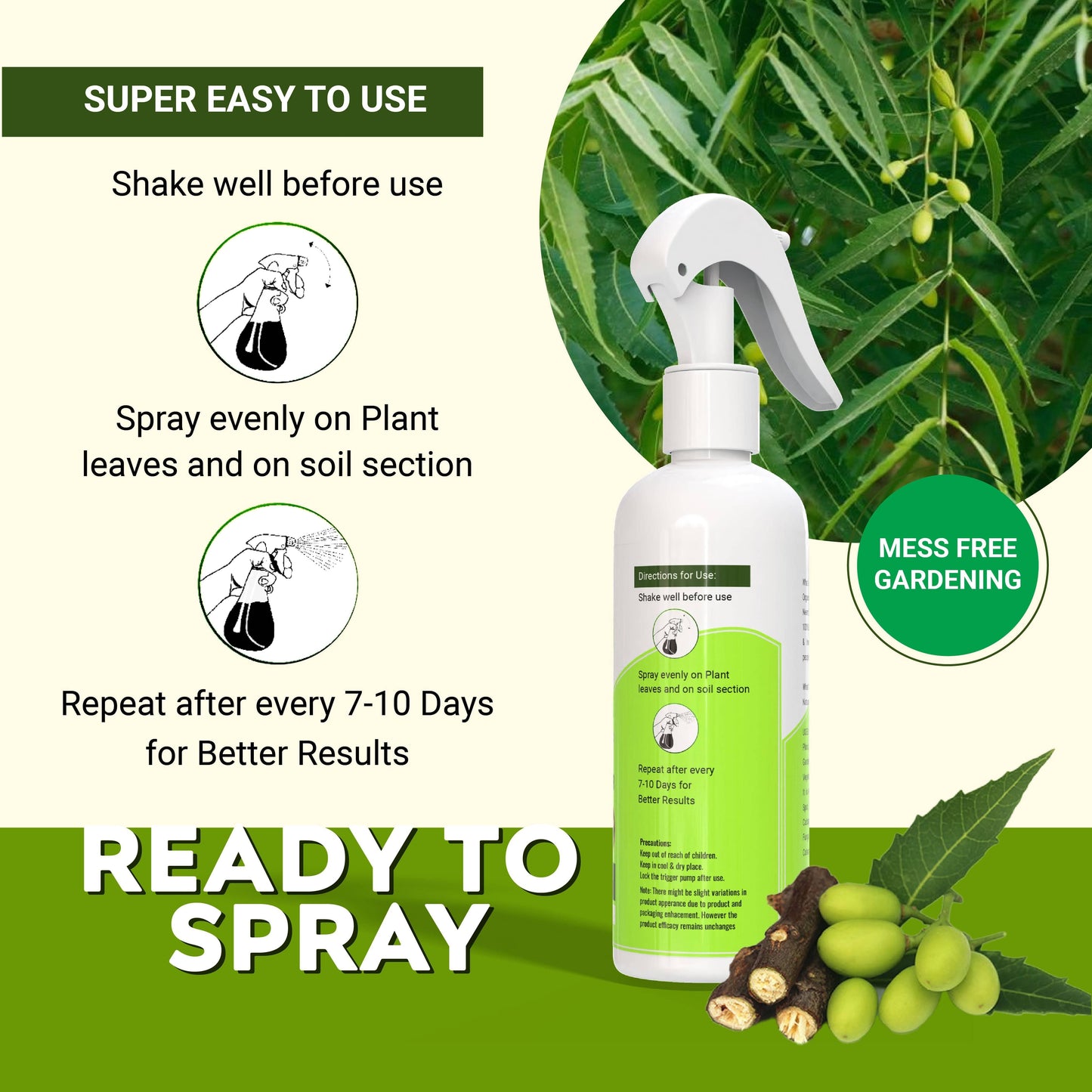 Pure Neem Plant Protection Spray (Pack of 2)