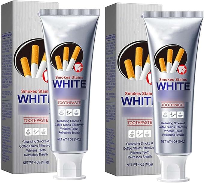 Smoke Stains White Plus Toothpaste (Pack of 2)