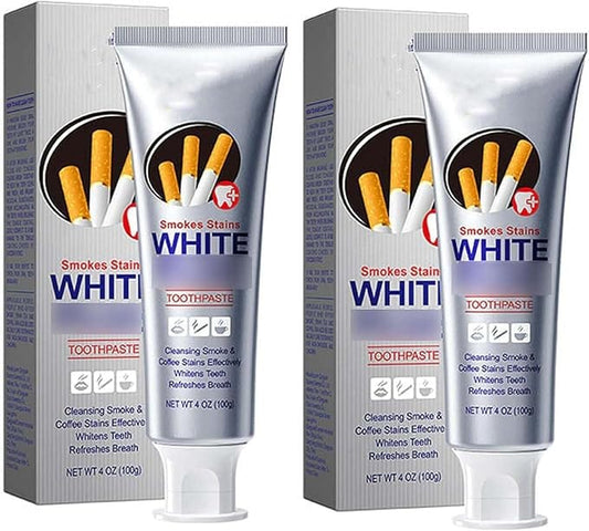 Smoke Stains White Plus Toothpaste (Pack of 2)