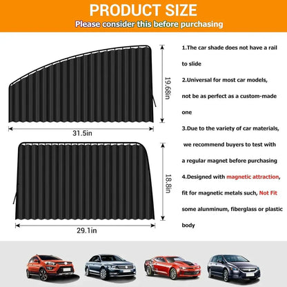 Travelexo™ Privacy Car Curtains (Pack of 4)